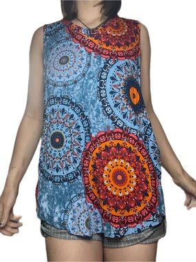 Feiersi NWT Boho Mandala Print Tank